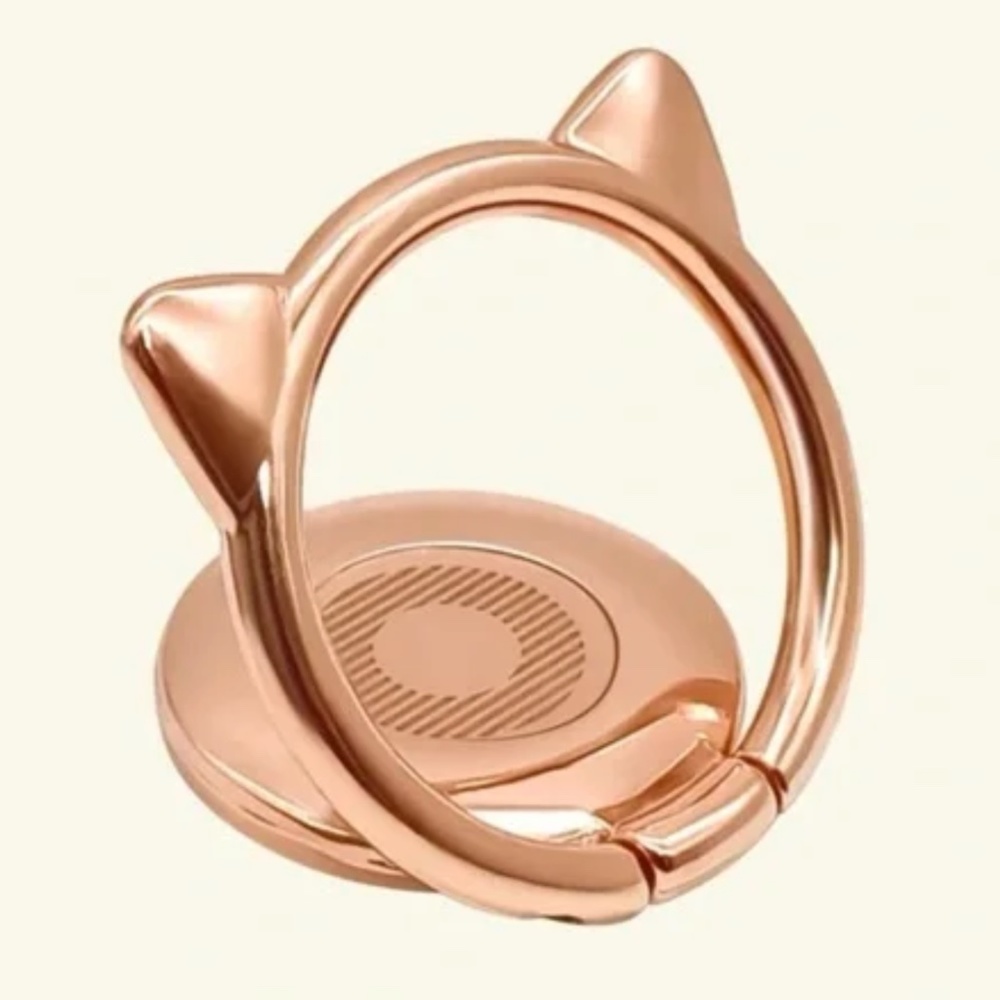 🎉Host Pick🎉.NWT. Rose Gold Cat Phone Ring Holder!